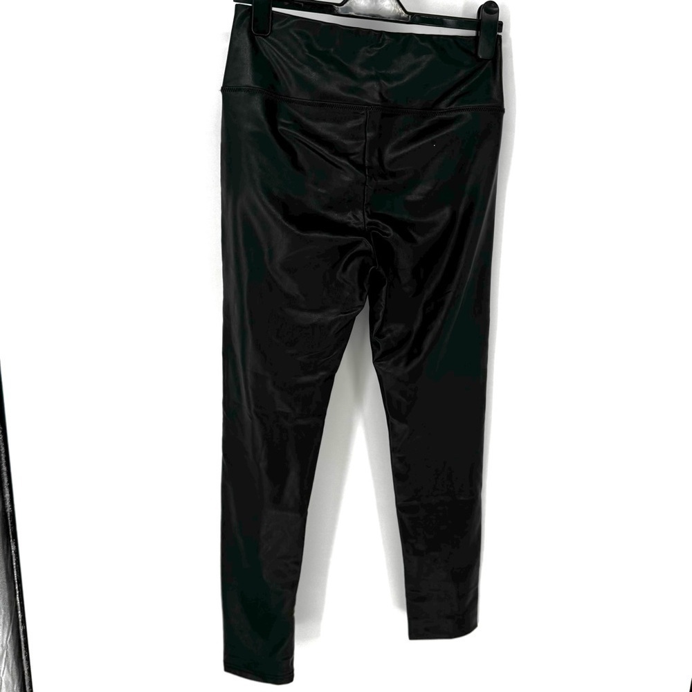 Saks Fifth Avenue minimalist, grunge, whimsical Goth Sleek Black Leggings - Picture 2 of 7